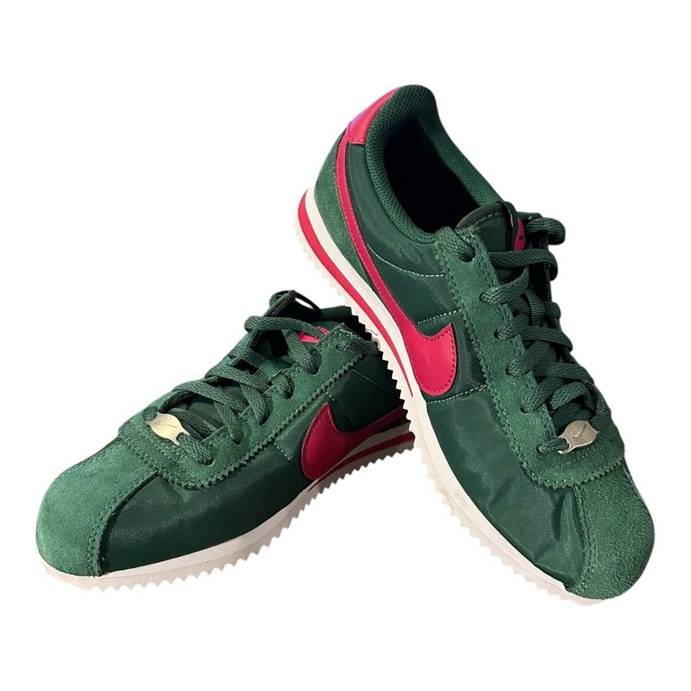 Nike Cortez Big Kids 4.5Y Women's 6 Green Pink Sneakers Shoes IF1764-300
